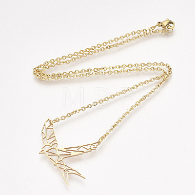 201 Stainless Steel Pendant Necklaces NJEW-T009-JN052-2-40-1