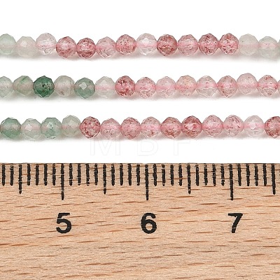 Natural Red and Green Strawberry Quartz Beads Strands GG-NH0006-A02-2mm-1