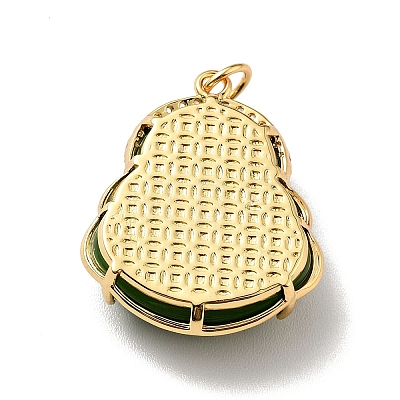Natural Dyed Jade Pendants KK-C242-06G-03-1