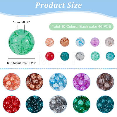  460Pcs 10 Colors Imitation Jade Glass Beads Strands DGLA-NB0001-04-1