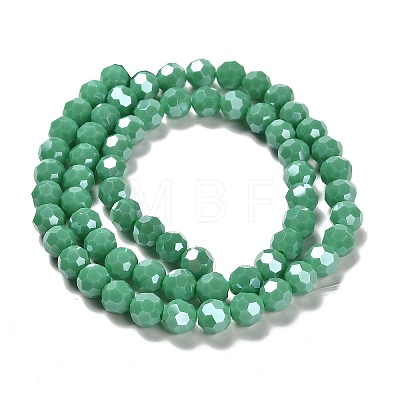 Electroplate Opaque Glass Beads Strands EGLA-A035-P8mm-A13-1