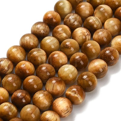 Natural Tiger Eye Beads Strands G-B133-A02-10mm-03-1