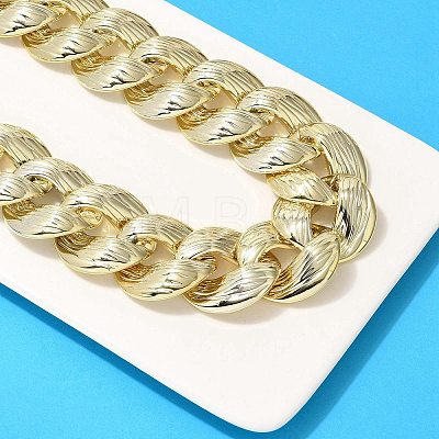 Electroplated CCB Curb Chain Necklace & Bracelets Set SJEW-G084-01G-1