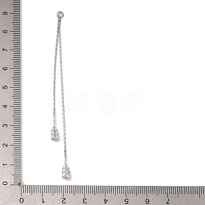 Brass Micro Pave Clear Cubic Zirconia Big Pendants KK-G510-07P-1