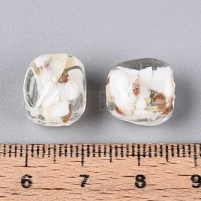 Handmade Gold Sand Lampwork Beads LAMP-T021-32F-1