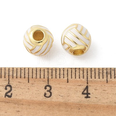 Brass Enamel Beads KK-P294-37G-02-1