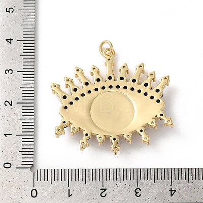 Rack Plating Brass Cubic Zirconia Pendants KK-G504-19G-02-1