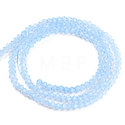 Baking Painted Transparent Glass Beads Strands DGLA-F029-J2mm-02-1
