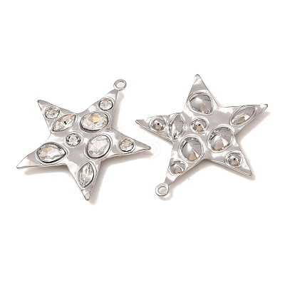 304 Stainless Steel Rhinestone Pendants RB-CBA6799-01P-1