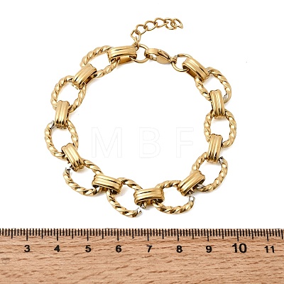 304 Stainless Steel Link Chain Bracelets for Women Men BJEW-L720-02G-1