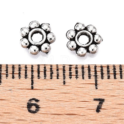 Tibetan Style Alloy Beads Daisy Spacer Beads X-LF1249Y-01AS-1-RS-1