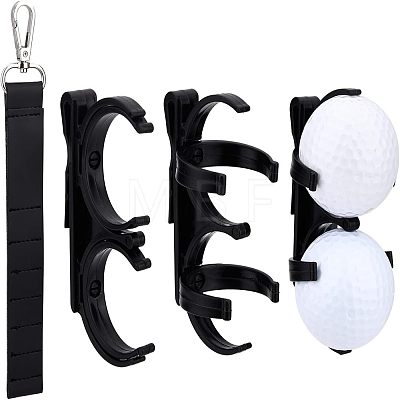 4Pcs 2 Style PU Leather Golf Tee Holder AJEW-FH0002-05-1