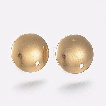 Ion Plating(IP) 304 Stainless Steel Stud Earring Findings STAS-K184-03-01G-1