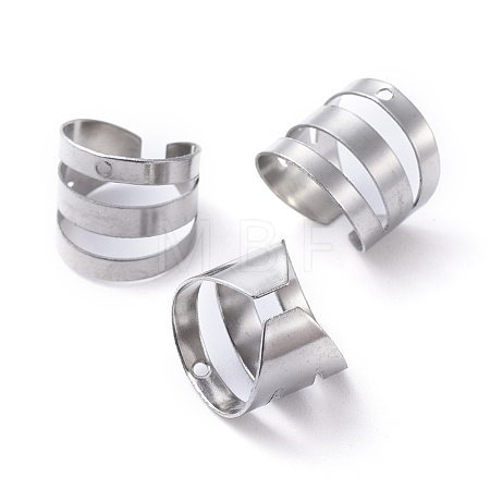 Tarnish Resistant Unisex 304 Stainless Steel Ear Cuff Findings STAS-E466-10P-1