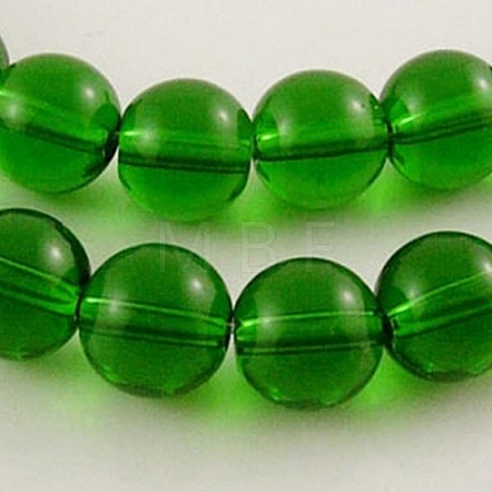 4mm Green Round Glass Crystal Beads Strands Spacer Beads X-GR4mm18Y-1