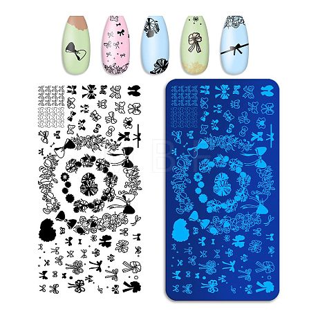 Tarnish Resistant 410 Stainless Steel Nail Art Stamping Plates MRMJ-P020-02P-02-1