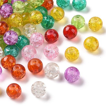 Round Crackle Glass Beads X-CCG-Q001-8mm-M-1