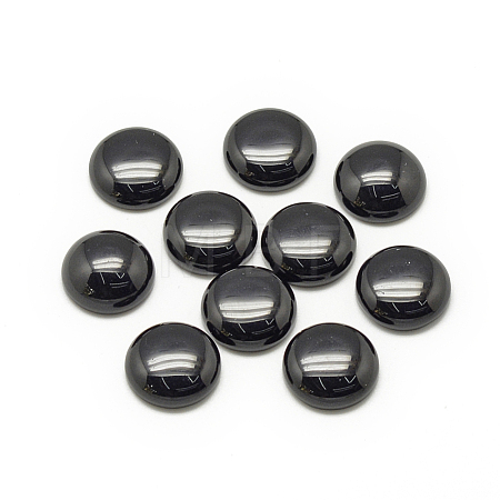 Synthetic Black Stone Cabochons G-R416-20mm-46-1-1