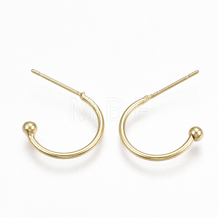 Brass Stud Earrings KK-S348-375-1