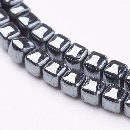 Non-magnetic Synthetic Hematite Beads Strands G-F396-34-3x3mm-1
