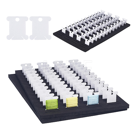 350Pcs PP Plastic Thread Winding Boards DIY-NB0016-08-1