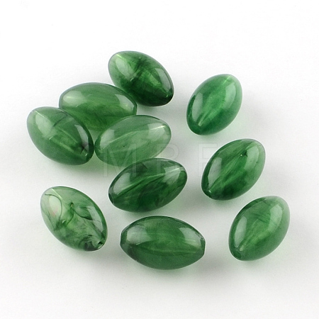Oval Imitation Gemstone Acrylic Beads OACR-R026-08-1