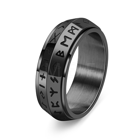 Rotatable Stainless Steel Finger Ring PW-WG27E87-17-1
