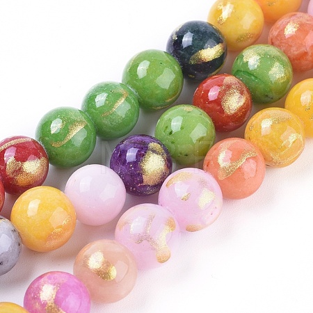Natural Mashan Jade Beads Strands G-F670-A16-6mm-1