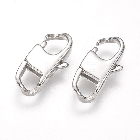 Tarnish Resistant 304 Stainless Steel Lobster Claw Clasps STAS-O114-056B-P-1