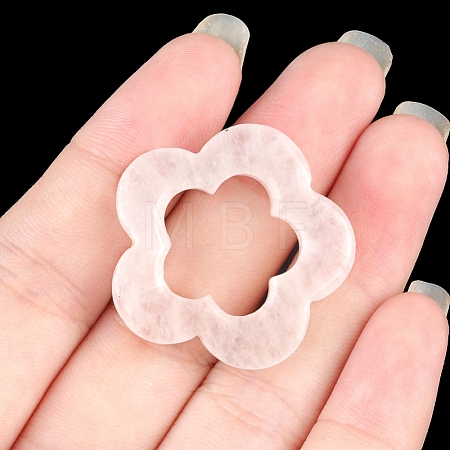 Natural Quartz Crystal Hollow Flower Pendants PW-WG95796-10-1