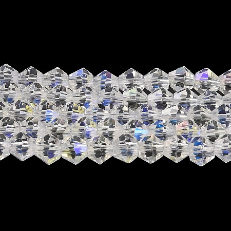 Transparent Electroplate Glass Beads Strands EGLA-A039-T3mm-L13-1