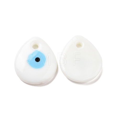 Handmade Lampwork Evil Eye Pendants LAMP-E106-01B-1
