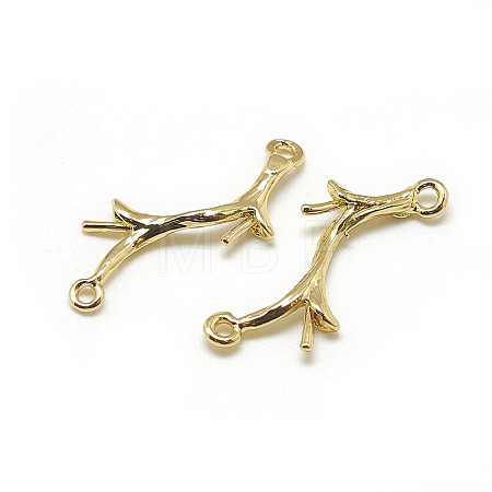Brass Peg Bails Pendants X-KK-T032-144G-1