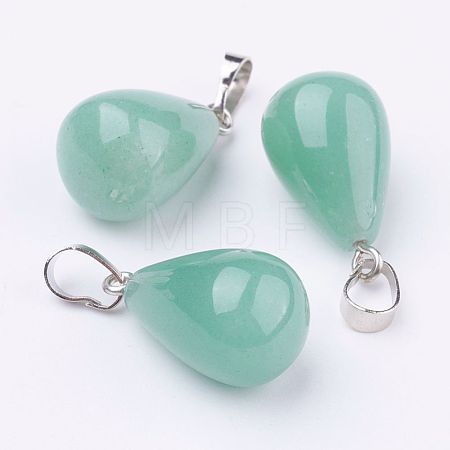 Natural Green Aventurine Pendants G-K187-04G-1