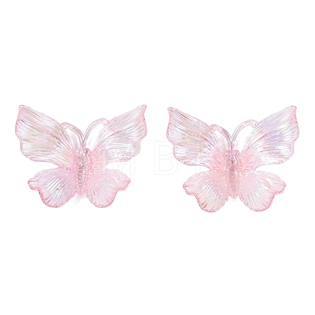 Transparent Plastic Pendants KY-N025-44B-1