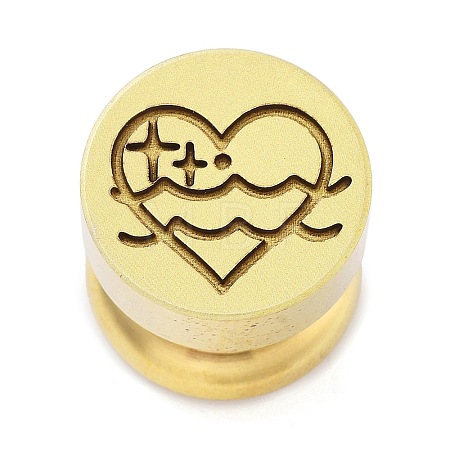 Constellation Golden Tone Wax Seal Brass Stamp Heads STAM-P002-02G-10-1