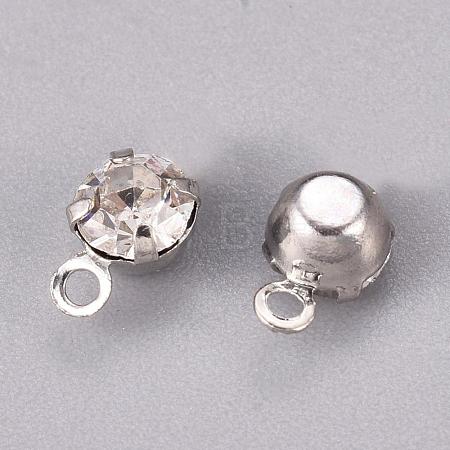 Brass Rhinestone Pendants RSB020NF-1