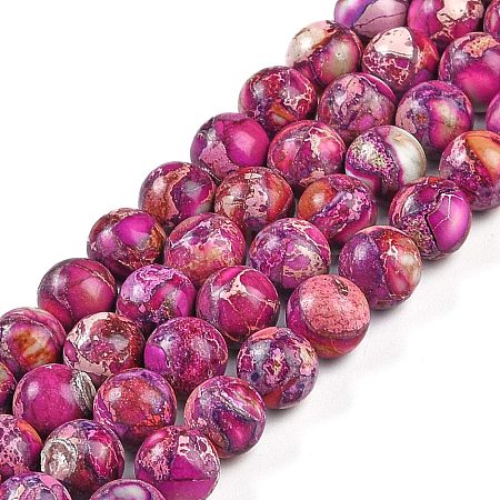 Natural Imperial Jasper Beads Strands G-I122-8mm-29-1