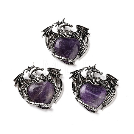 Natural Amethyst Pendants G-A207-03AS-05-1