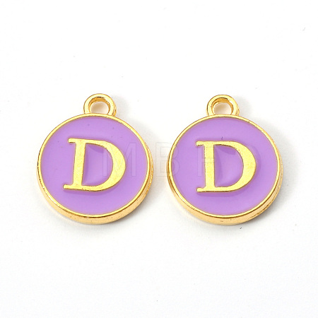 Golden Plated Alloy Enamel Charms ENAM-S118-10D-1