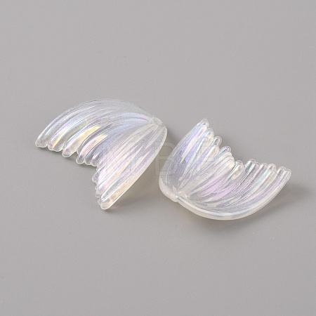 Fishtail Shape Transparent Acrylic Pendants TACR-TAC0007-01A-1