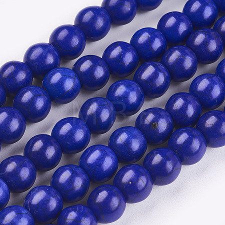 Synthetic Turquoise Beads Strands TURQ-G106-6mm-02N-1