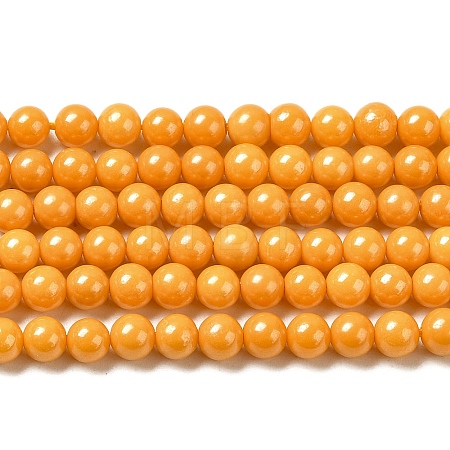 Cubic Zirconia Imitation Pearl Bead Strands ZIRC-P109-03B-08-1