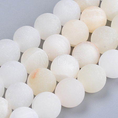 Natural Flower Jade(Afghanistan Jade) Beads Strands G-E266-12A-6mm-1