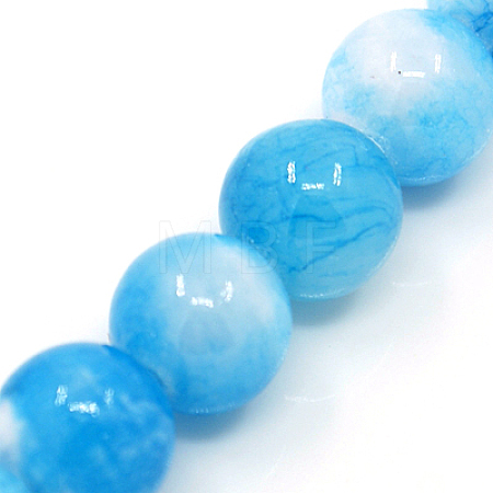 Natural Persian Jade Beads Strands G-D434-8mm-15-1