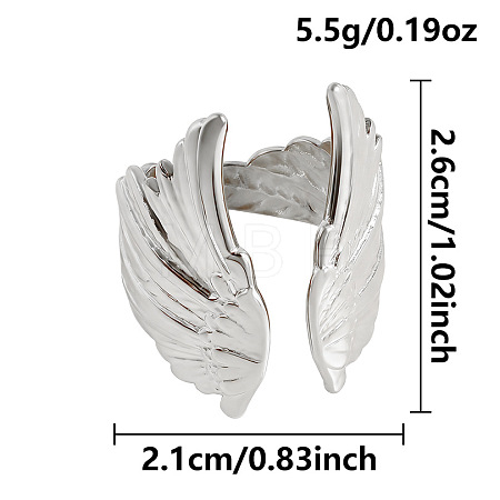 304 Stainless Steel Cuff Open Rings LN1583-1-1