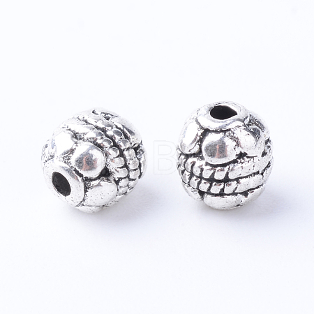 Tibetan Style Alloy Spacer Beads X-TIBE-Q063-43AS-RS-1