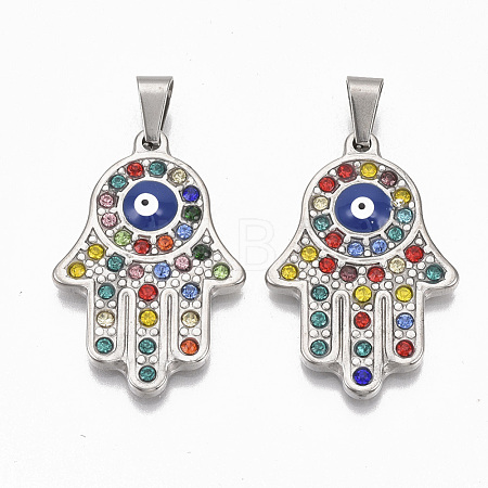 304 Stainless Steel Pendants X-STAS-T050-017P-1
