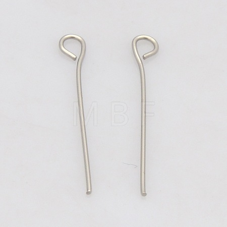 Tarnish Resistant 201 Stainless Steel Eye Pin STAS-N017-01-0.6x40mm-1