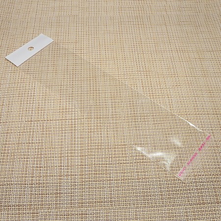 Transparent Rectangle Self Adhesive Cellophane Bags for Necklace Display Cards X-OPC-M001-01-1